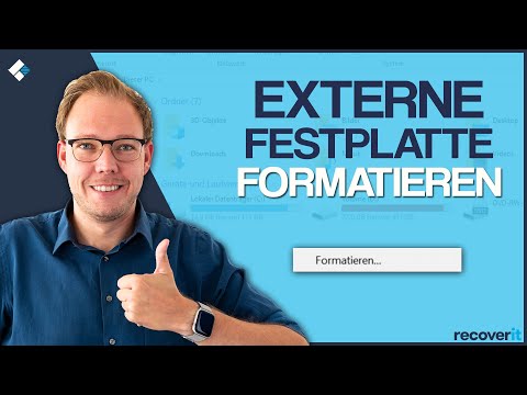 Video: So Formatieren Sie Eine Festplatte Mit Vista