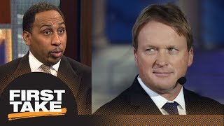 First take's stephen a. smith has a problem with jon gruden having
ownership in raiders. ✔ subscribe to espn on :
http://es.pn/subscribeto wa...