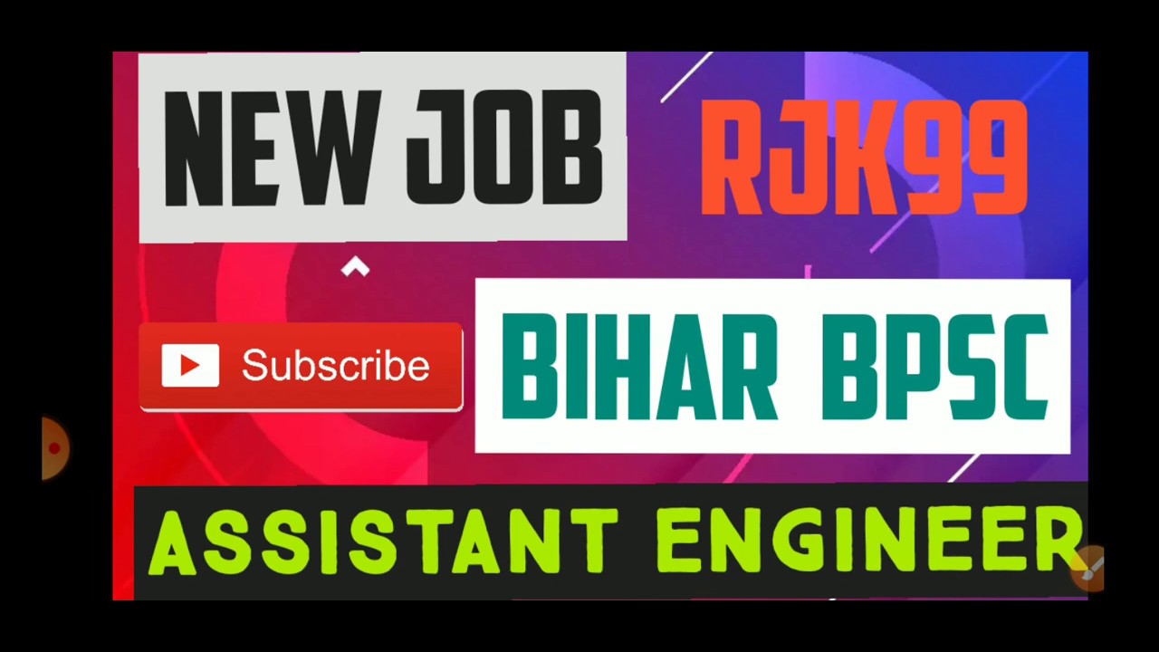 Bihar BPSC Assistant Engineer civil  ki job 2020