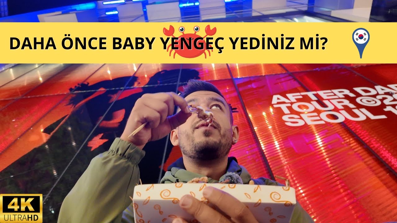 Baby Yengeç Yemeli Gece Pazarı. (Myeong-dong Gece Pazarı.) 🇰🇷7