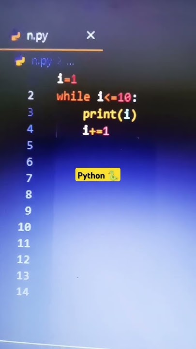 Print numbers using while loop | python 🐍 | coding| 2025 | - YouTube