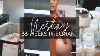 PREPARING FOR A NEWBORN ♡ Nest With Me at 33 Weeks Pregnant l LAUNDRY, ORGANIZATION AND MORE