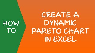 how to create a dynamic pareto chart in excel