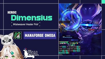 Heroic Dimensius AOTC Kill (Mistweaver POV) | Feral Druid Saves Raid 🐻🔥 | VTuber Caufei