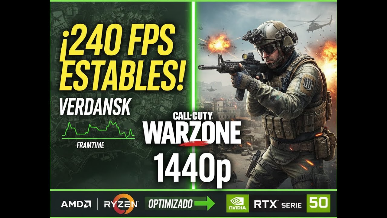 🎮Warzone a 240 FPS en 2K es OTRA COSA 🚀 VERDANSK🎮RTX 5070 + Ryzen 7 5700X