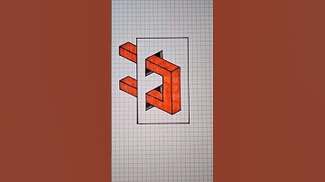 Amazing 🔥 3D Illusion Drawing on Graph Paper 😱 #art #drawing #draw #artist #tutorial #easydraw #draw