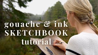 Create Dazzling Sketchbooks with Gouache & Acrylic Ink: Full Tutorial