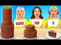 100 Layers of Food Challenge | Try To Eat 100+ Coats of Snacks by RATATA