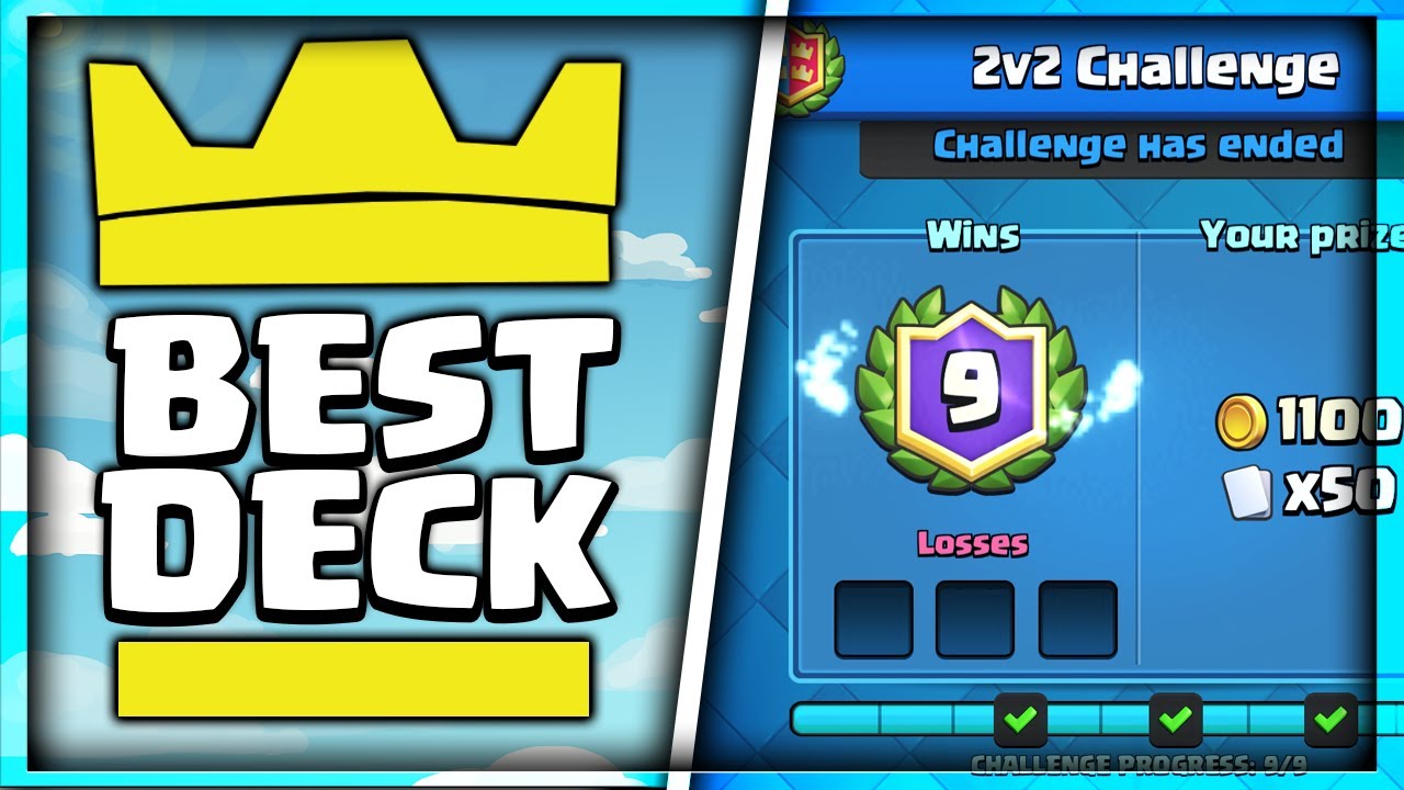 BEST DECK FOR 2V2 CHALLENGE IN CLASH ROYALE HOW TO WIN 2V2 CHALLENGE