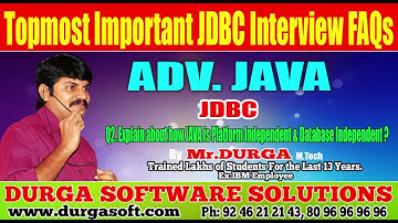 JDBC  FAQs ||Q2. Explain about how JAVA is Platform Independent & Database Independent