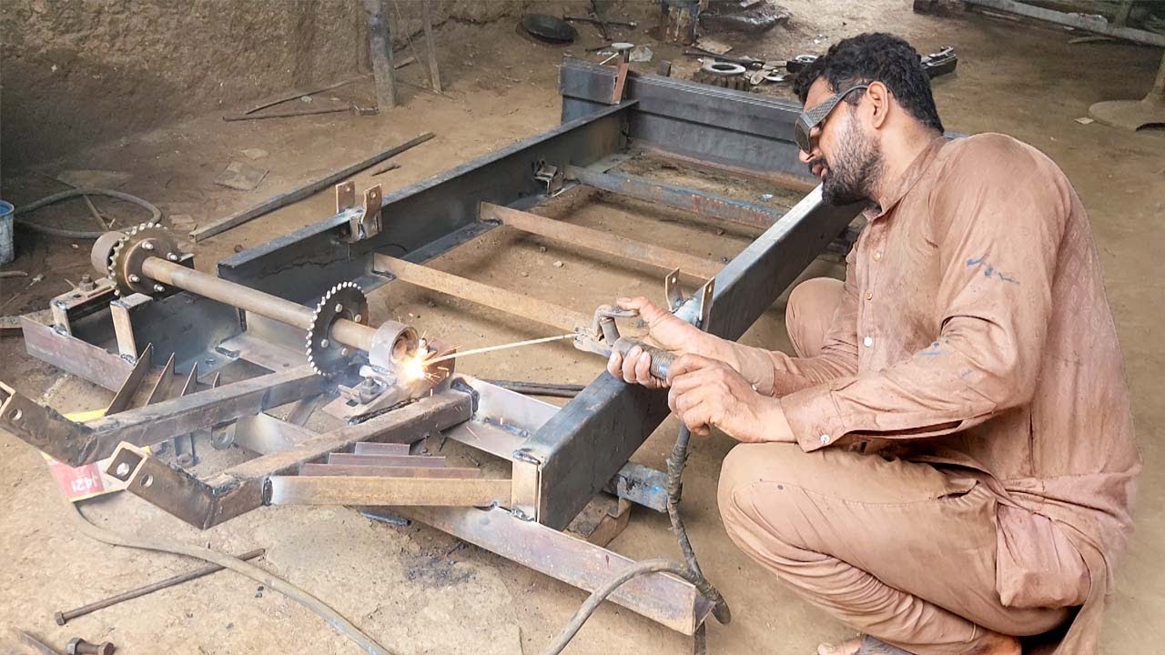 Talented local Man Making Custom Loader Rickshaw