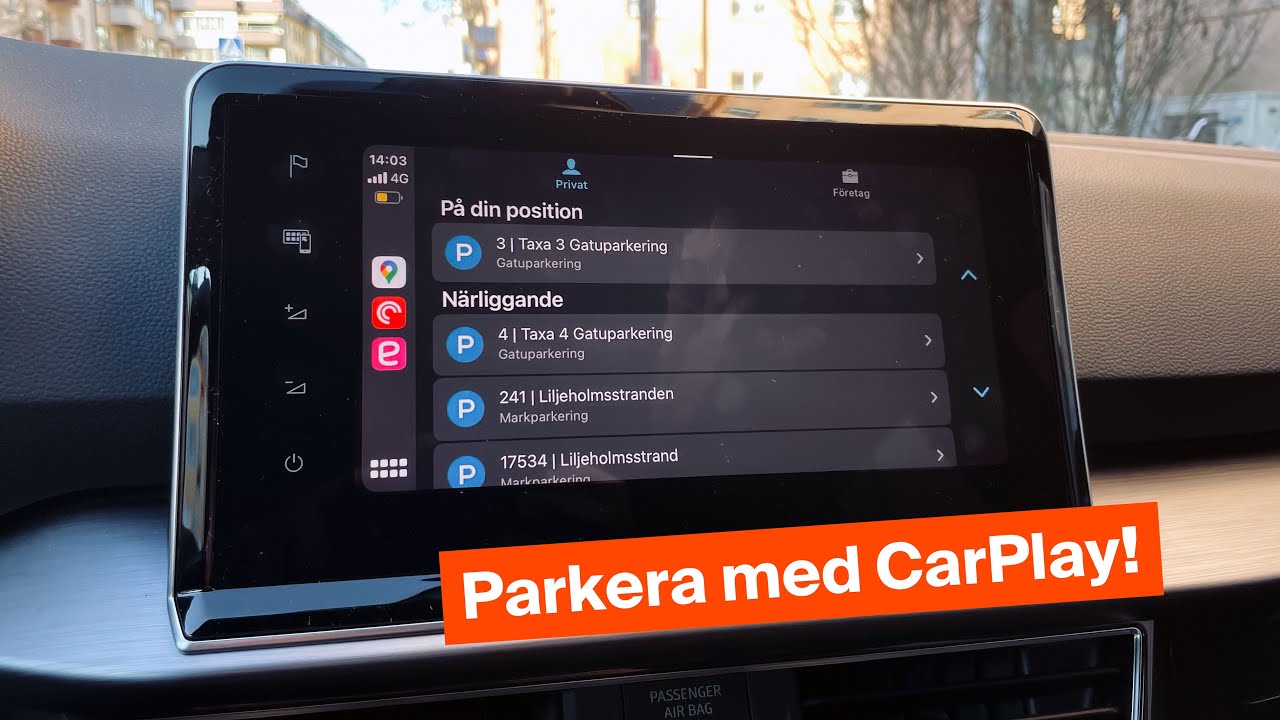 Video till Parkera direkt med CarPlay!