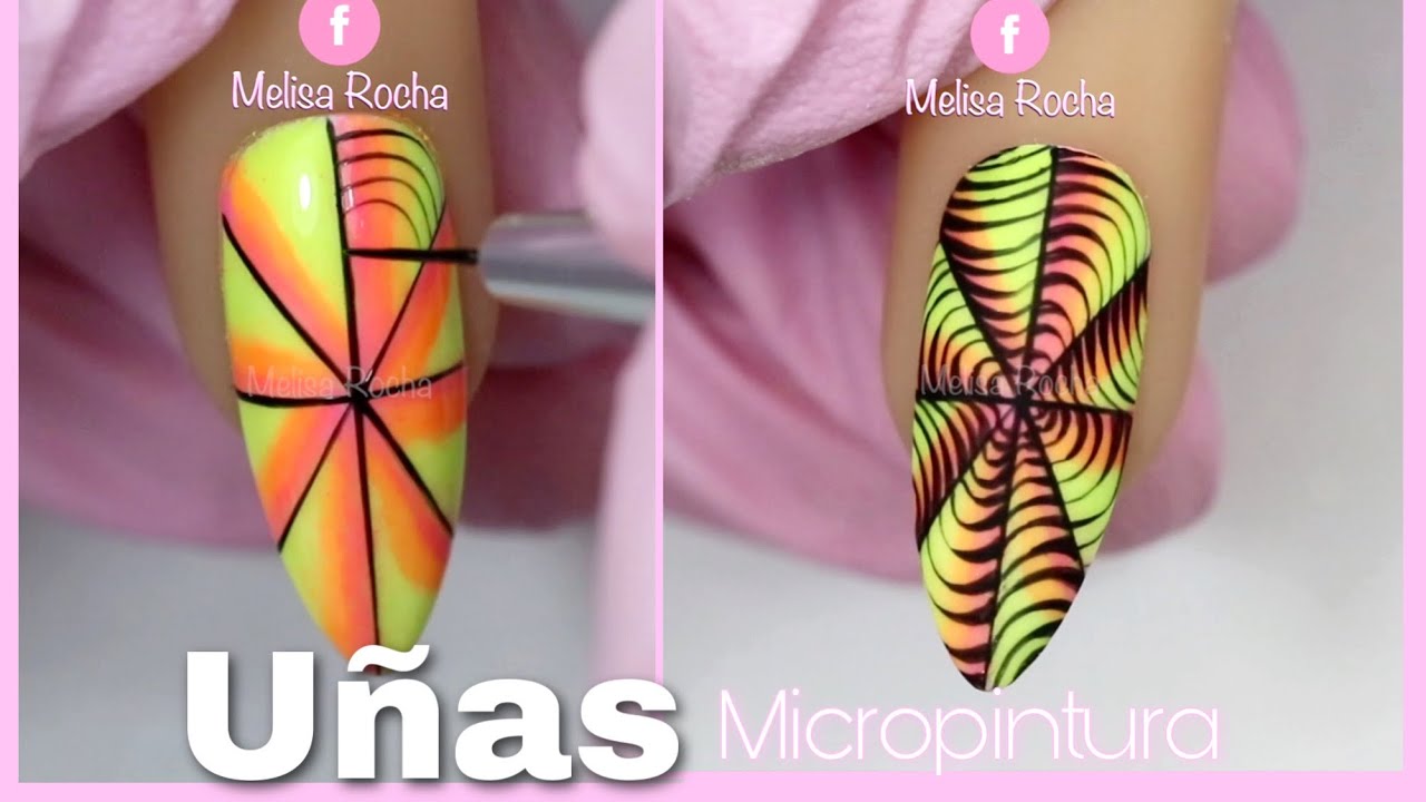 Efecto (Micropainting) 💅🏼✨ Arte de uñas