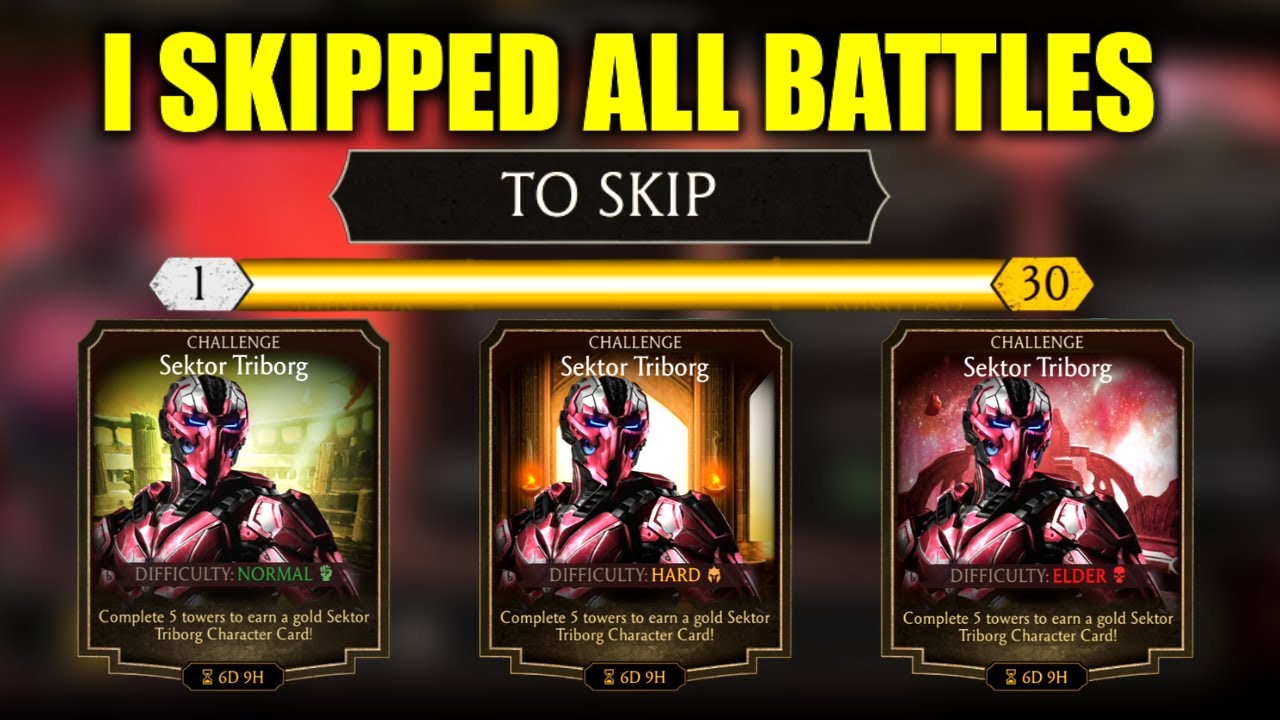 MK Mobile. OMG! I Skipped All Towers of Sektor Triborg Challenges. How Much Souls it Costs?