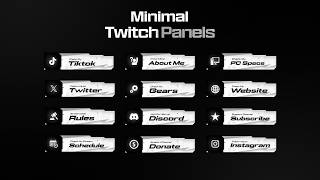 Minimal Twitch Panels Pack