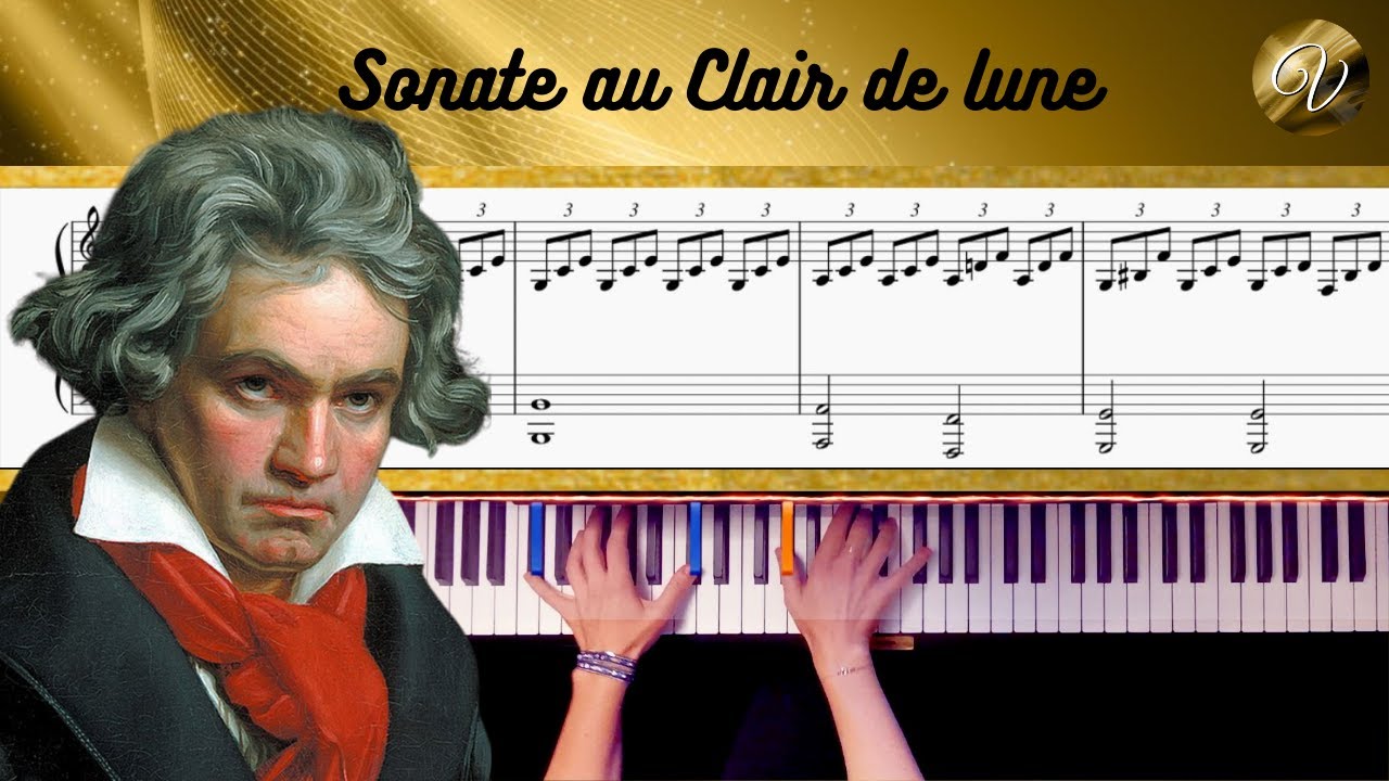 tutoriel piano facile - Sonate Au Clair de Lune- Beethoven (Moonlight