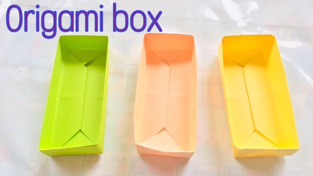 How to Make a Rectangular Origami box | Folding box | Crafts box ...
