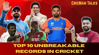 Top 10 Unbreakable Cricket Records Cricman Talks