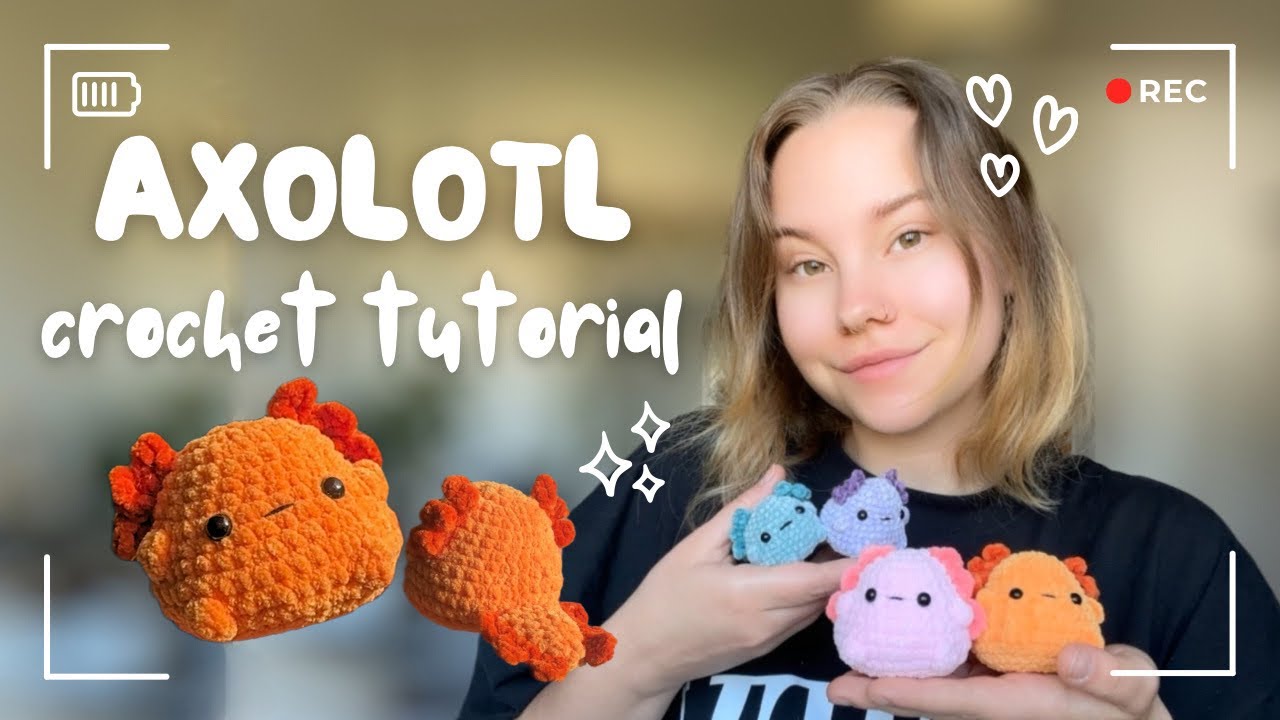CROCHET TUTORIAL | Chubby Baby Axolotl Crochet Amigurumi Tutorial💖