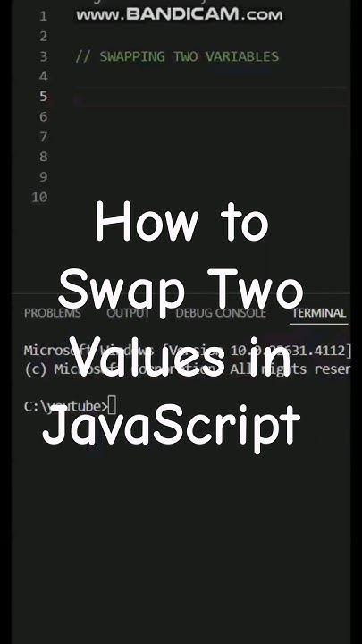 How to SWAP values in JavaScript ? 👆 #shorts #viralshorts # ...