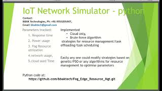 IoT - EDGE -  FOG - CLOUD -  Network Simulator - python (FREE)