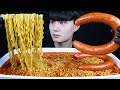 마라탕면4개 킬바사소세지 리얼사운드 먹방ASMR MUKBANG Spicy noodles Kielbasa sausage 辛い麺 ソーセージ Sosis eating sounds
