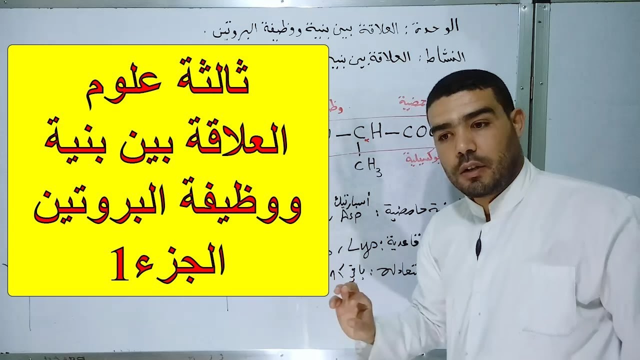العلاقة بين بنية ووظيفة البروتين (الجزء1)