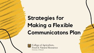 Strategies for Making a Flexible Communications Plan