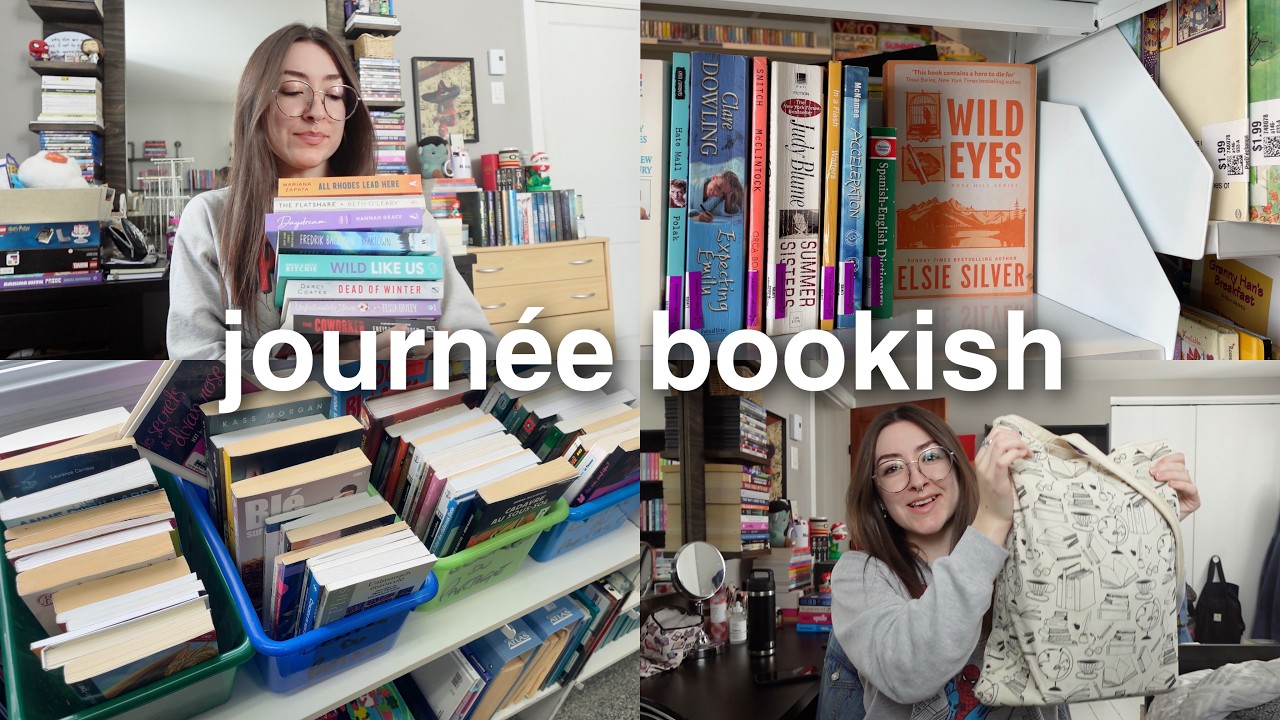 une journée bookish avec moi (magasinage de livres, pal de mars, book journal & plus) — vlog!