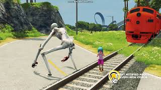 Scp 096 protect's crying baby from train | Stops the Train | Beamng. drive | Train Simulator screenshot 3
