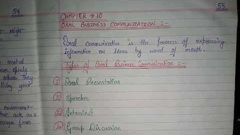 BUSINESS COMMUNICATION (chapter-10)(part-17)ORAL BUSINESS COMMUNICATION (MEANING AND TYPE  OF ORAL C