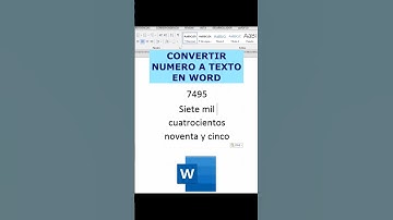 Cómo Convertir Números a Texto en Word #word #excel #trucos #shorts
