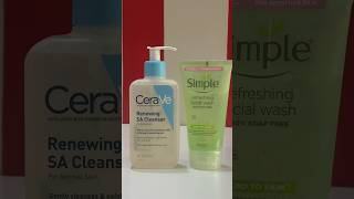 Unboxing of CeraVe renewing SA cleanser & simple refreshing facial wash #shortsvideo#viralshorts