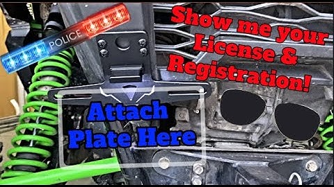 Street Legal Your UTV pt.2 Universal License Plate Mount Kemimoto