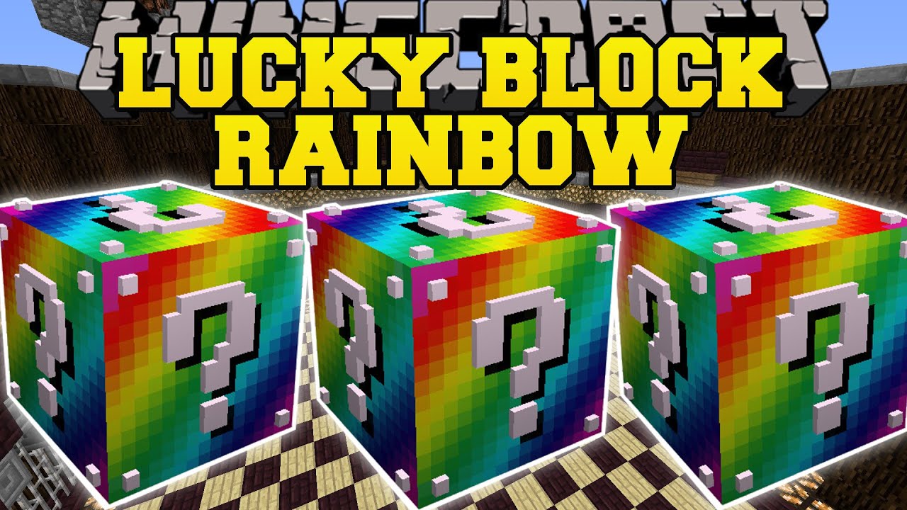 Minecraft: RAINBOW LUCKY BLOCK MOD 