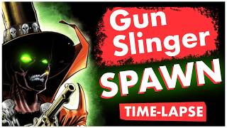 Drawing, Coloring and Rendering Timelapse: Gun Slinger Spawn