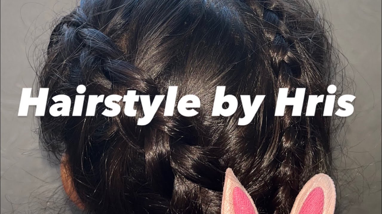 Asymmetrical Plaits for My 4-Year-Old | Cute & Creative Toddler Hairstyle with Bunny Clip 🐰💕