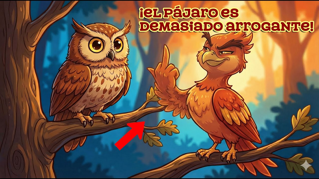 El Búho Sabio y el Pájaro Orgulloso – Una Lección de Vida Inolvidable