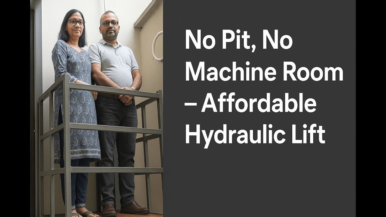 No Pit No Machine Room Hydraulic Lift  for a small house! 2510