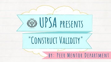 UPSA - Construct Validity