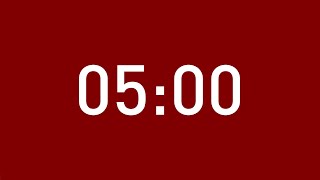 Cool COUNTDOWN 5:00 MINUTES [Neat TIMER Material Design Counter] Red Dark #7f0000