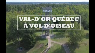 Fly by Drone : ValD'Or, Abitibi, Québec, Canada Sept 10, 2023
