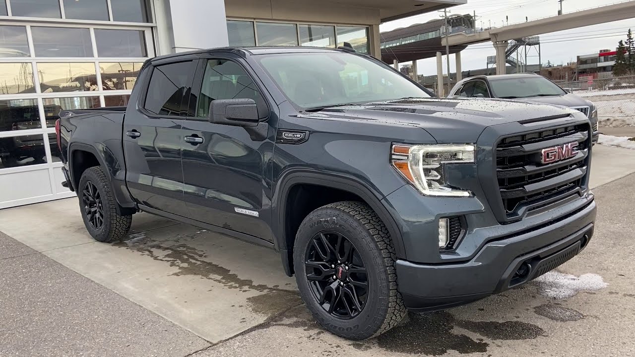 Gray 2021 Gmc Sierra 1500 Elevation Review Gsl Gm City Calgary