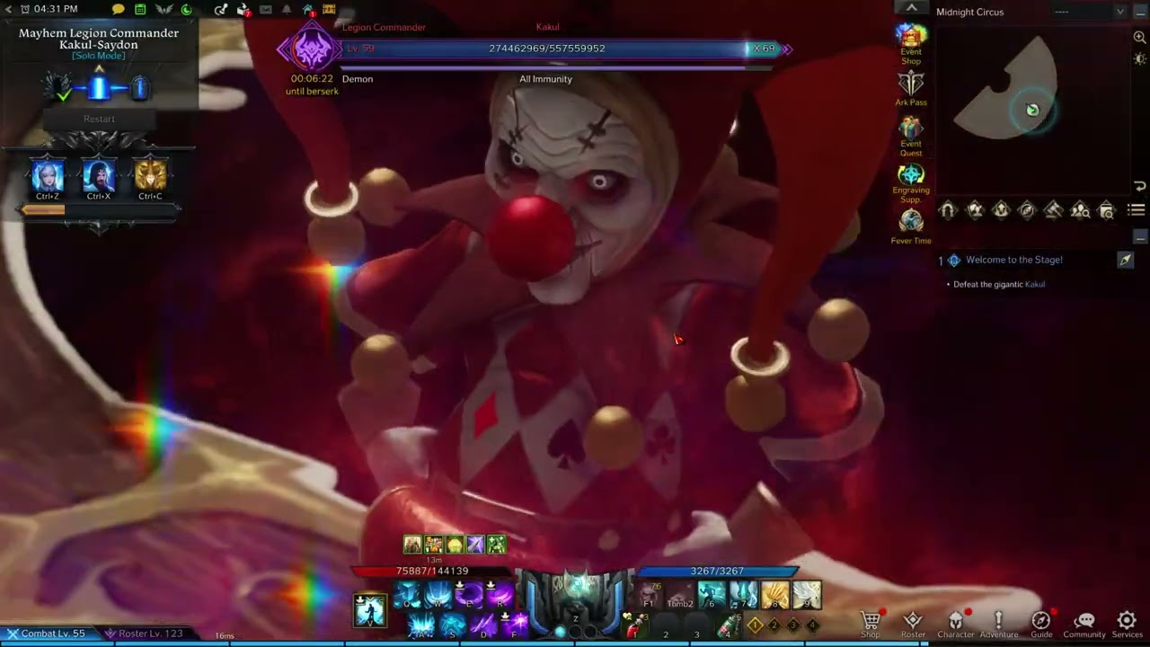 Lost Ark - Kakul-Saydon (Clown) Gate 2 Solo Raid - 1516 Rage Hammer Destroyer