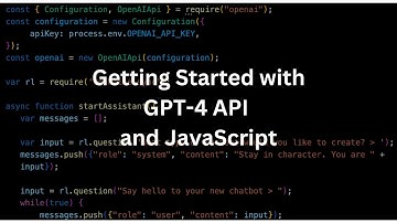 Getting Started with the GPT-4 API and JavaScript
