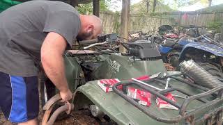 How to put a F04 Tractor Supply or EBay muffler on a Honda 300 fourtrax