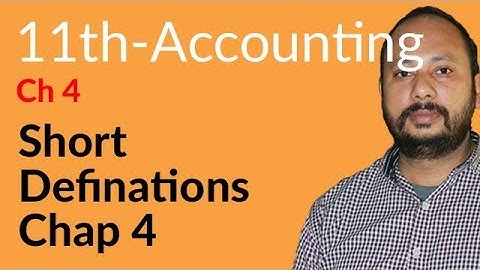 I.Com Part 1 Accounting, ch 4 - Short Definition of Journal - Inter Part 1 Accounting