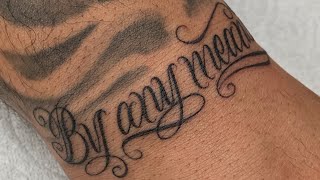 Lettering Tattoo Timelapse -Script
