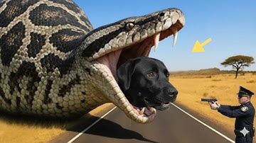 Heroes rescue Hyperactive Dog From Deadly Giant Python🐍