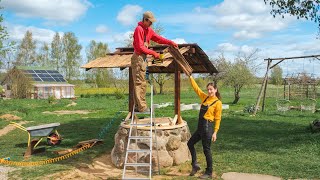 Repurposing Wood Shingle On Our Stone Well Roof